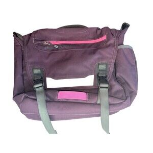 Patagonia Messenger Bag Unisex Medium Purple Pink Zipper Gray Strap Flap